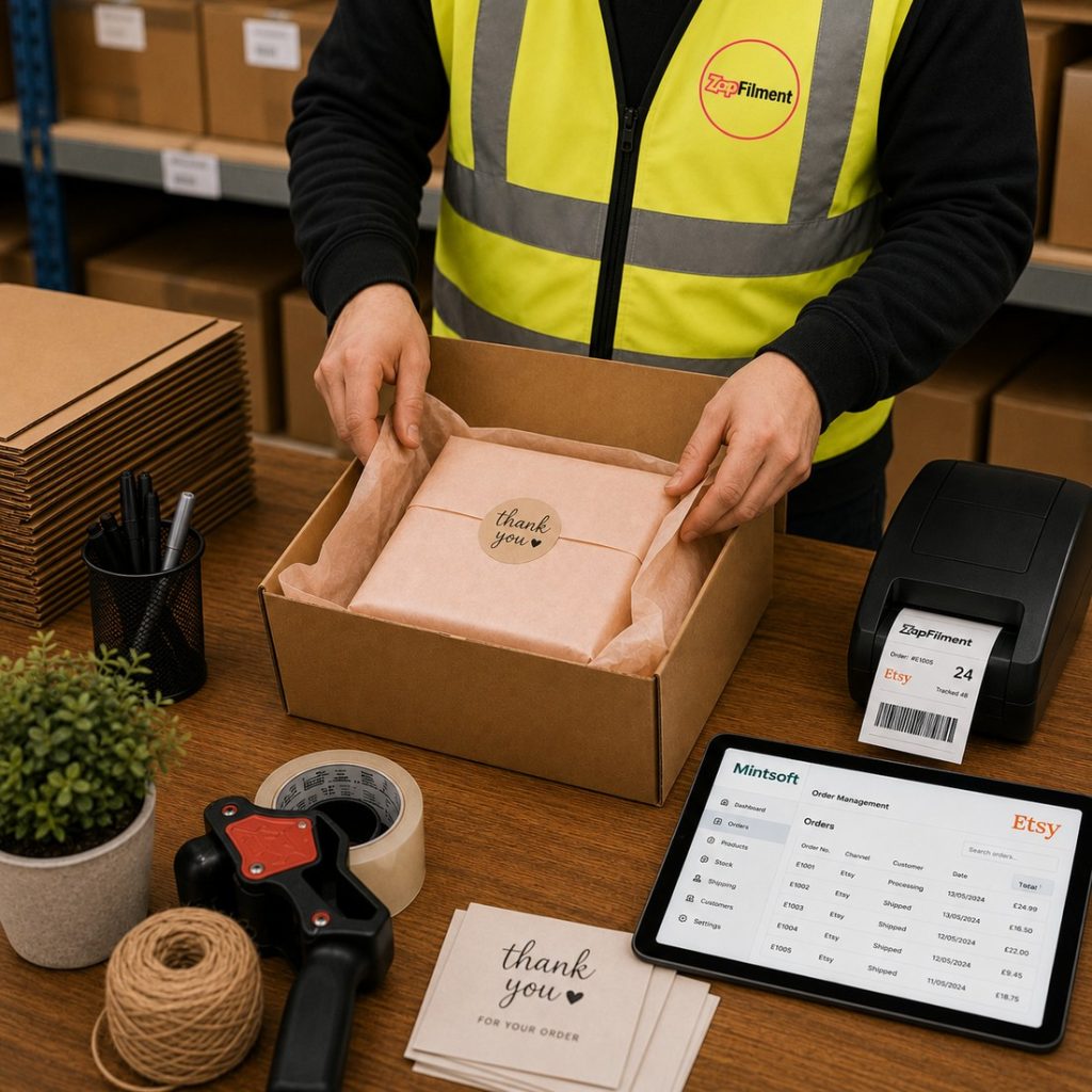 Etsy pick and pack service with careful order preparation