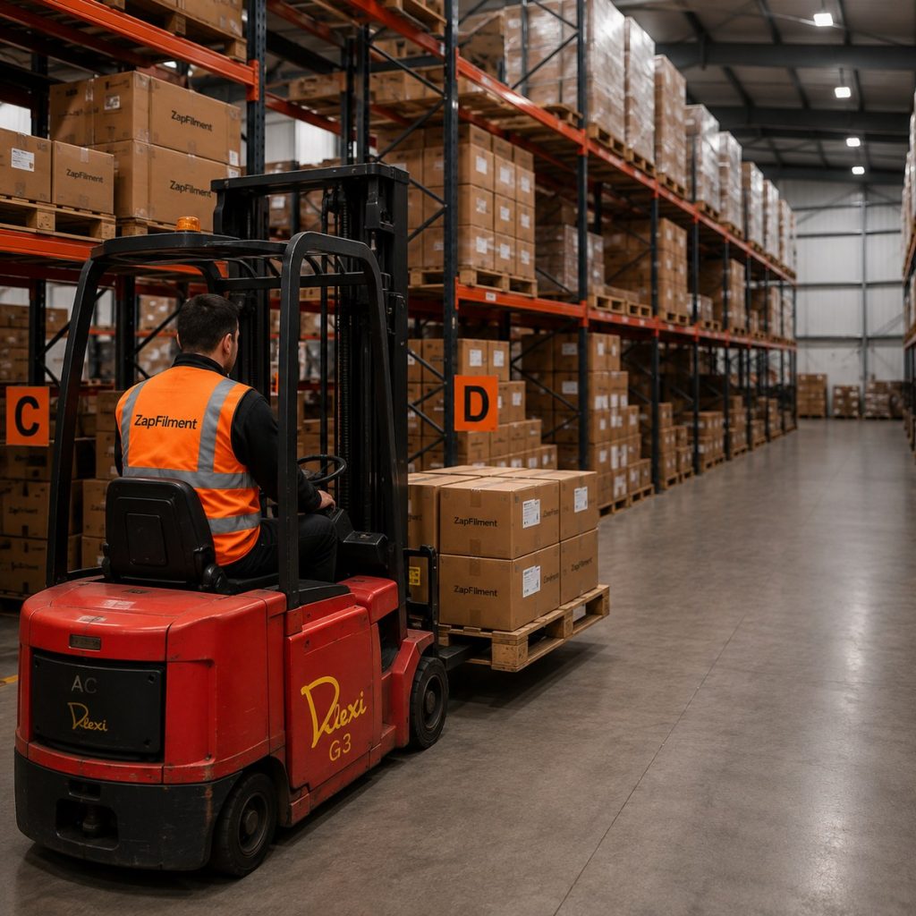 Etsy fulfilment UK warehouse with secure inventory storage and stock management