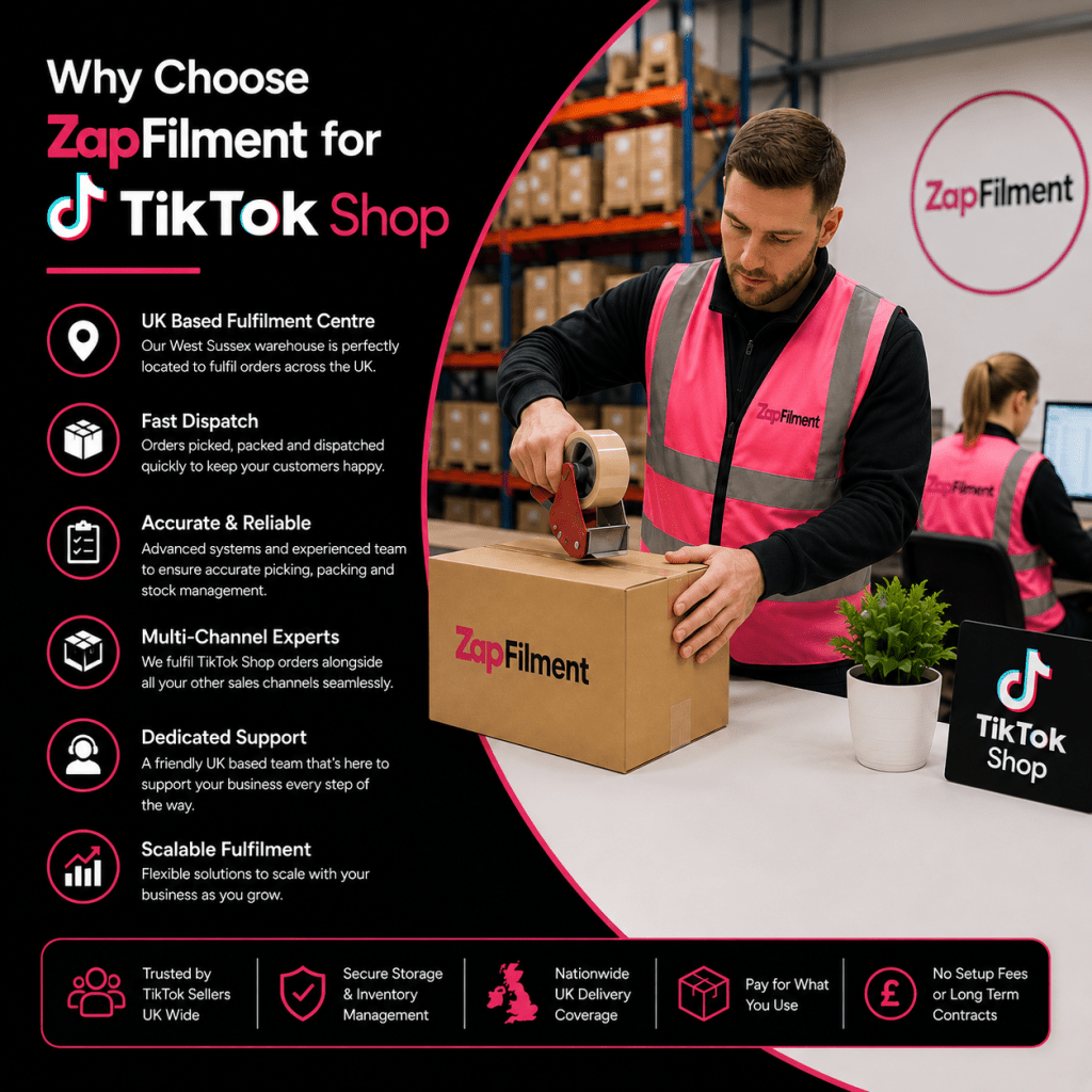 Why choose ZapFilment for TikTok Shop fulfilment UK