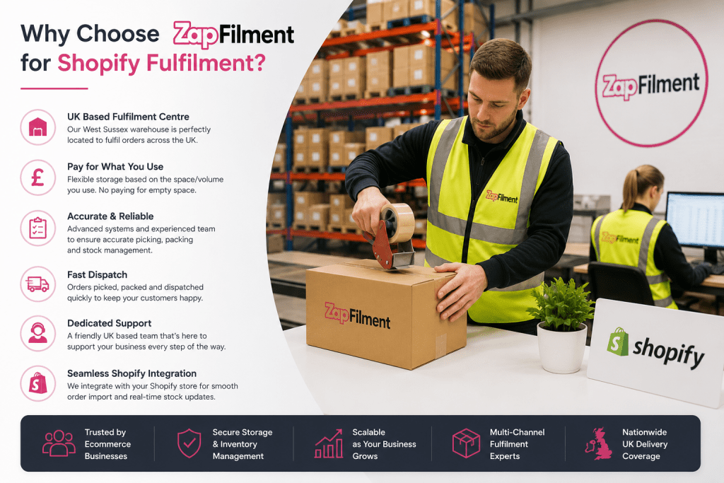 Why choose ZapFilment for Shopify fulfilment